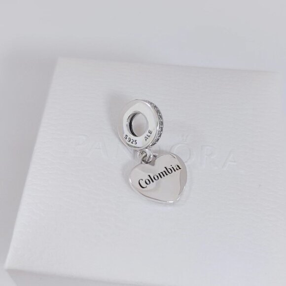 Pandora Colombia Flag Dangle Charm Exclusive Travel Pendant S925 Silver with box - Picture 2 of 6